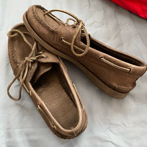 Black Leather Sperry’s - Picture 1 of 4